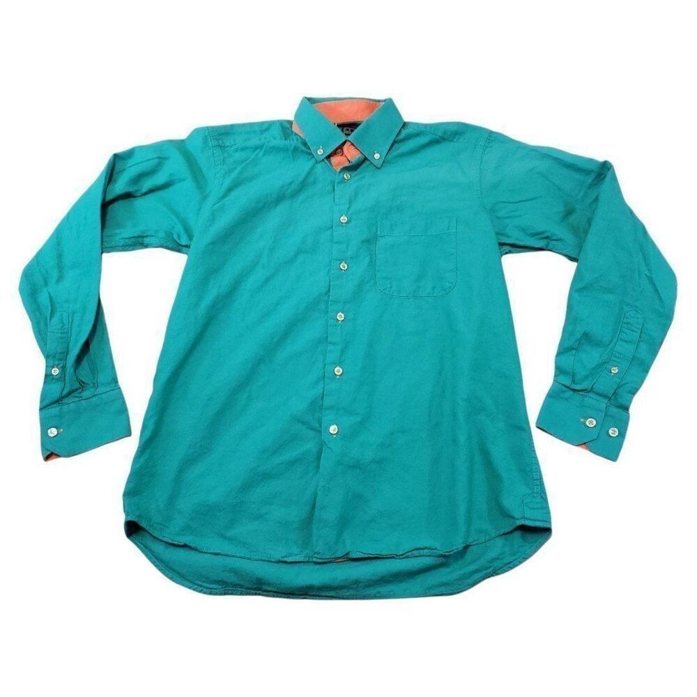 Ike Behar New York Shirt Size Large Long Sleeve Button Down Men's 100% Cotton